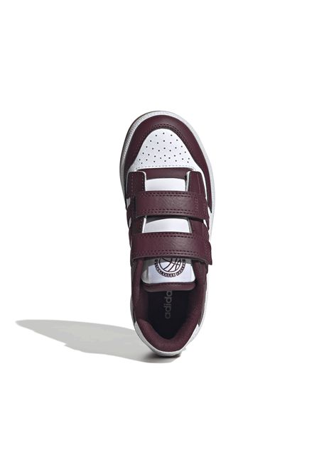 Adidas Rapid Court CF Shoes White Maroon Kids ADIDAS CORE | Sneakers | KI3904-